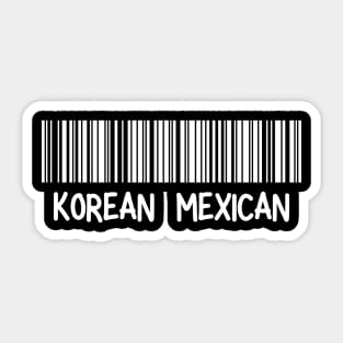 Korean Mexican - Korea, Mexico Barcode Sticker